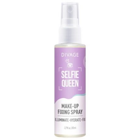 DIVAGE Спрей для фиксации макияжа Selfie Queen Fixing Spray 80 мл прозрачный