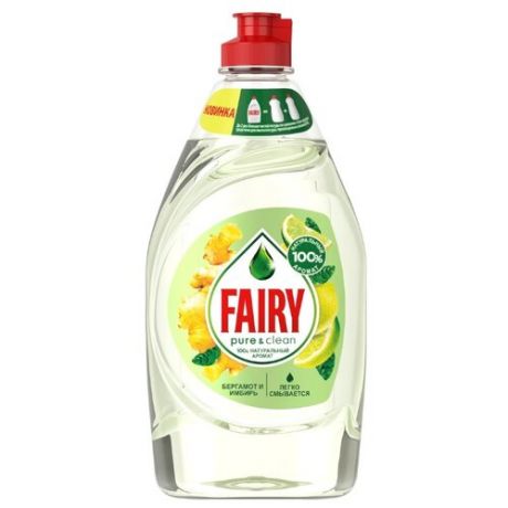 Fairy Средство для мытья посуды Pure & clean Бергамот и имбирь 0.45 л