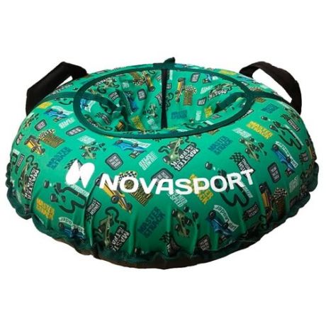 Тюбинг NovaSport CH030.080 (80 см) зеленый/гоночные машинки