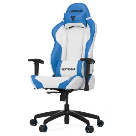 Компьютерное кресло Vertagear S-Line SL2000 игровое, обивка: искусственная кожа, цвет: белый/синий