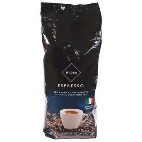 Кофе в зернах Rioba Espresso Decaffeinated, арабика/робуста, 500 г