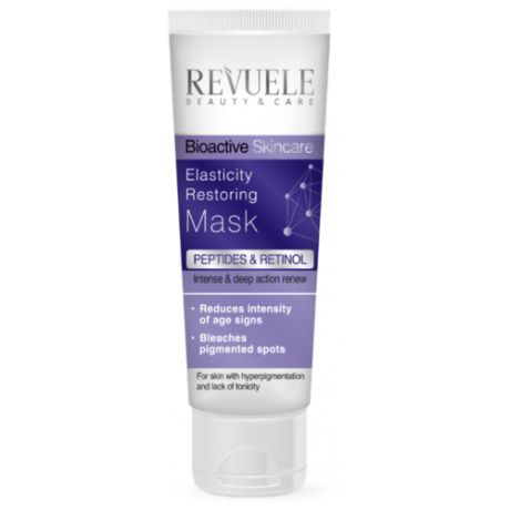 Revuele Bioactive skincare Peptides&Retinol маска восстанавливающая упругость и отбеливающая, 80 мл