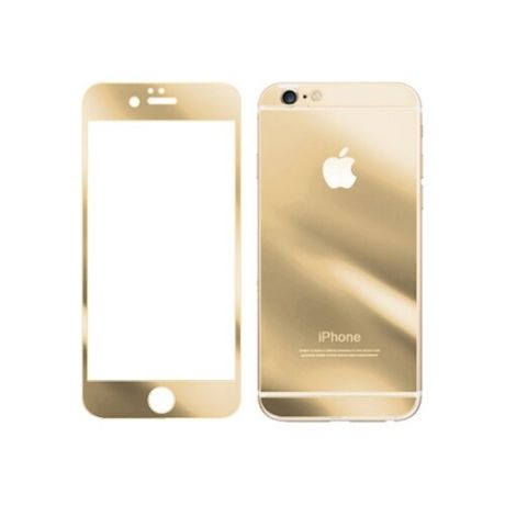 Защитное стекло CaseGuru зеркальное Front & Back для Apple iPhone 6 Plus/6S Plus Logo gold