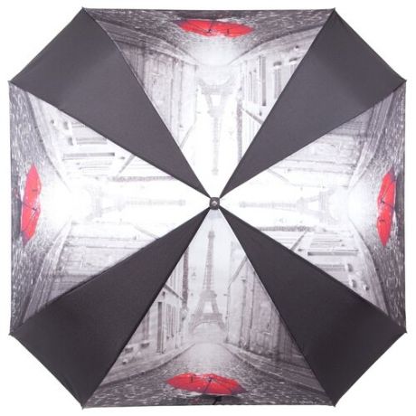 Зонт автомат FLIORAJ 170103 FJ черный/серый