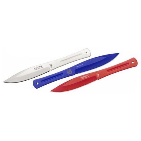 Набор нож НОКС Патриот (712-020026) с чехлом белый/синий/красный