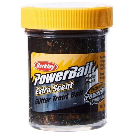 Паста Berkley PowerBait Extra Scent Glitter Trout Bait 50 г черно-оранжевый с блестками
