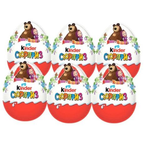 Шоколадное яйцо Kinder Сюрприз Макси серия весна (6 шт.)