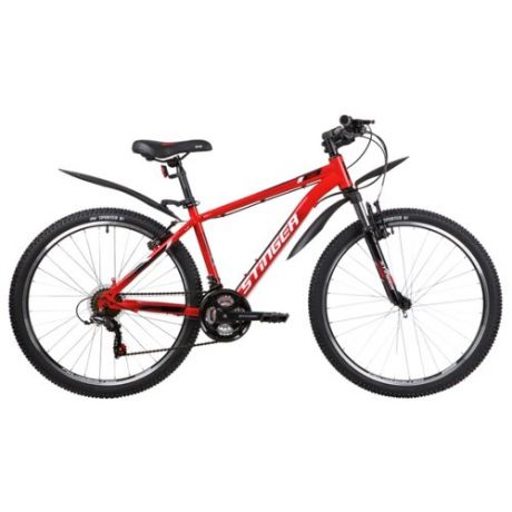 Горный (MTB) велосипед Stinger Caiman 27.5 (2020) с крыльями красный 16" (требует финальной сборки)