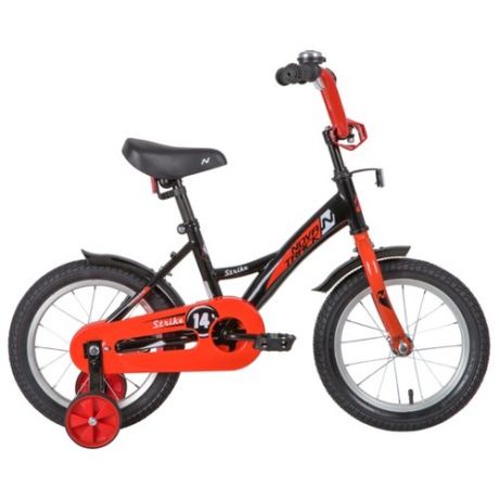 Детский велосипед Novatrack Strike 14 (2020) черный/красный 10" (требует финальной сборки)