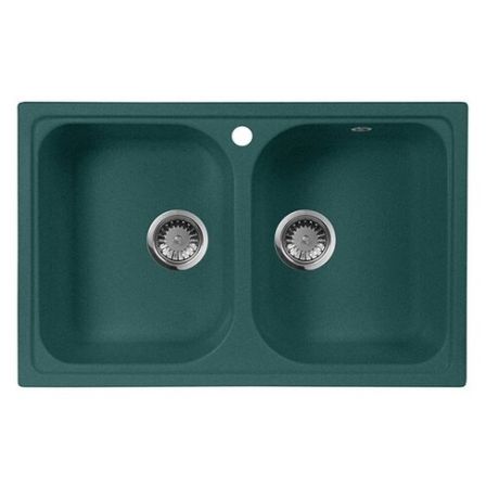Врезная кухонная мойка 77.5 см А-Гранит M-15 M-15 305 зеленый
