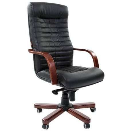 Компьютерное кресло Chairman 480 WD для руководителя, обивка: искусственная кожа, цвет: черный