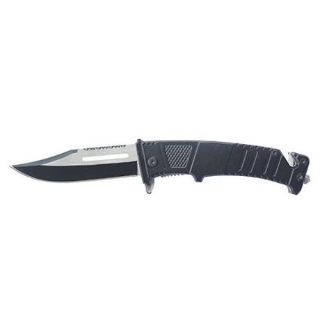 Нож складной STINGER FK-611B серебристый/черный
