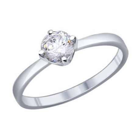 SOKOLOV Помолвочное кольцо из серебра с фианитом 94011811, размер 16.5