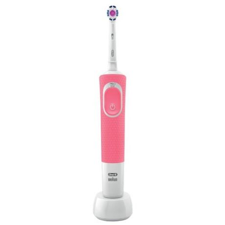 Электрическая зубная щетка Oral-B Vitality 100 3D White, розовый/белый