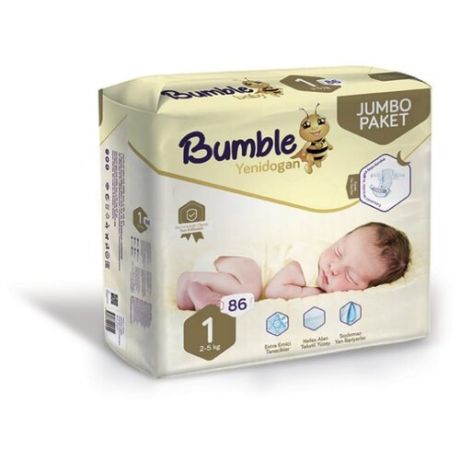 Bumble Baby подгузники 1 (2-5 кг) 86 шт.