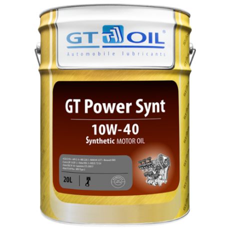 Моторное масло GT OIL GT Power Synt 10W-40 20 л