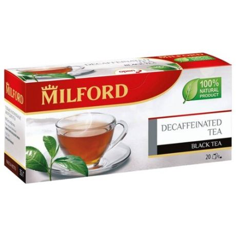 Чай черный Milford Decaffeinated tea в пакетиках, 20 шт.