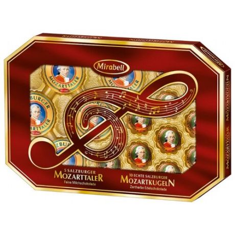 Набор конфет Mirabell Mozart из молочного шоколада с начинкой из пралине и марципана 271 г