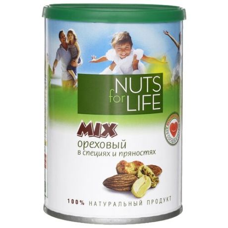 Смесь орехов Nuts for Life Микс ореховый в специях и пряностях 200 г