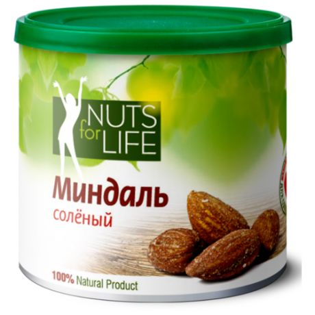 Миндаль Nuts for Life обжаренный соленый 115 г
