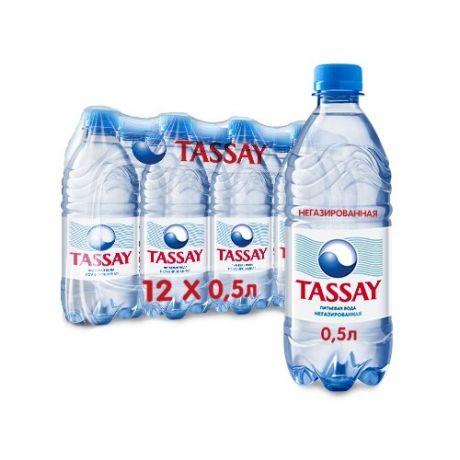 Вода питьевая TASSAY негазированная, ПЭТ, 12 шт. по 0.5 л