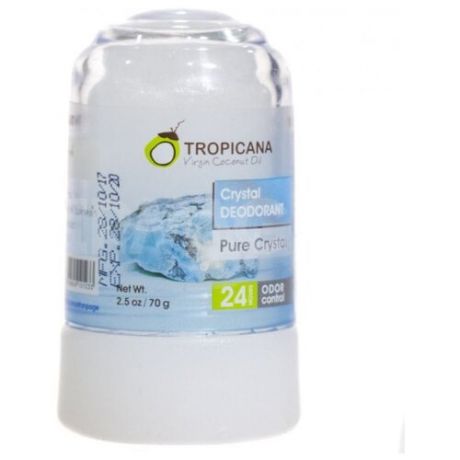 Tropicana OIL дезодорант, кристалл (минерал), Pure Crystal, 70 г