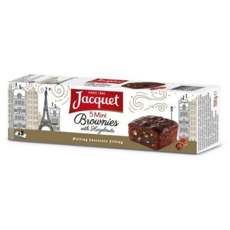 Пирожное Jacquet Brownie шоколадное с лесными орехами 30 г