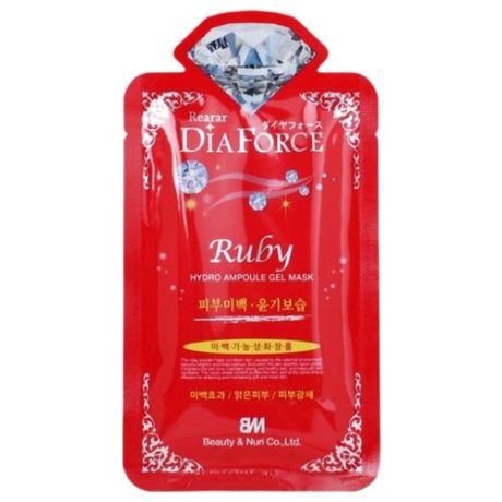 Rearar DiaForce Ruby Hydro Ampoule Gel Mask Гидрогелевая маска с рубиновой пудрой, 28 г