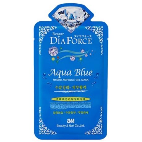 Rearar DiaForce Agua Blue Hydro Ampoule Gel Mask Гидрогелевая маска с морскими водорослями, 28 г