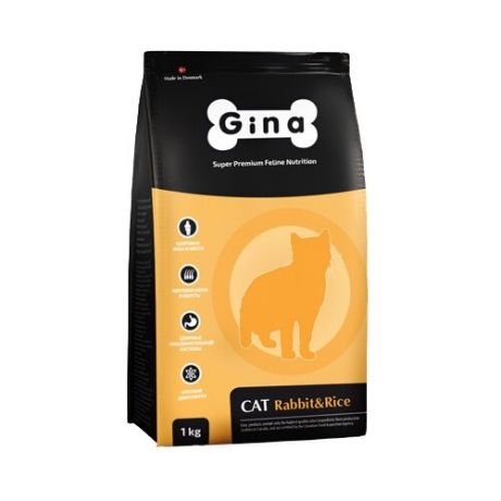 Корм для кошек Gina Rabbit & Rice (1 кг)