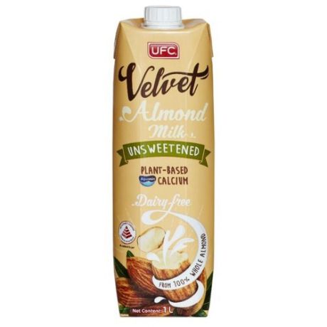 Миндальный напиток UFC Velvet Almond Milk Unsweetened без сахара 1 л