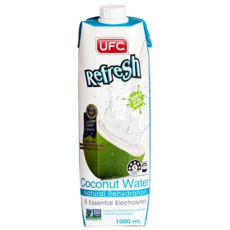 Вода кокосовая UFC Refresh, без сахара, 1 л