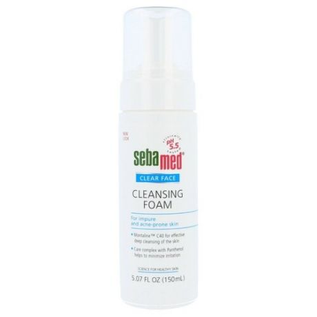 Sebamed Очищающая пенка Clear Face Antibacterial Cleansing Foam, 150 мл