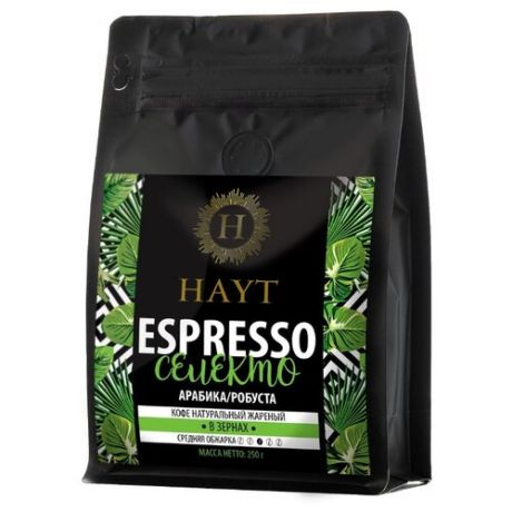Кофе в зернах Hayt Эспрессо-смесь Селекто, арабика/робуста, 250 г