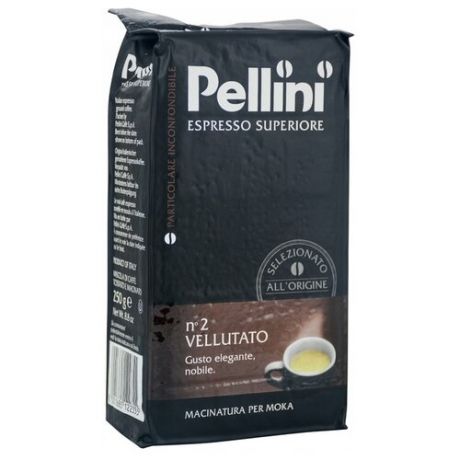 Кофе молотый Pellini Moka №2 Vellutato, 250 г