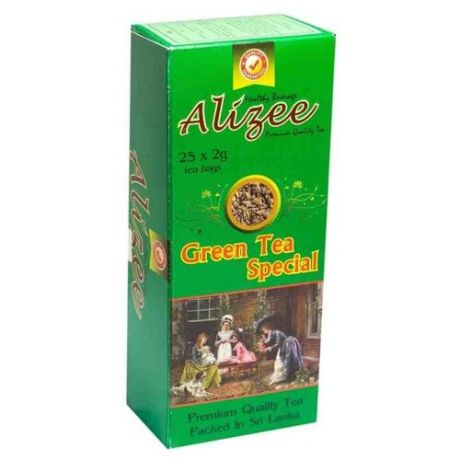 Чай зеленый Alizee Special в пакетиках, 25 шт.
