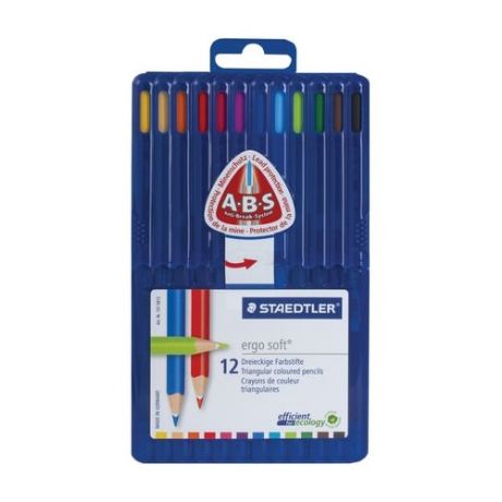 Staedtler Карандаши цветные Ergosoft, 12 цветов (157 SB12)