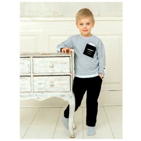 Комплект одежды Дашенька размер 98, серый/черный