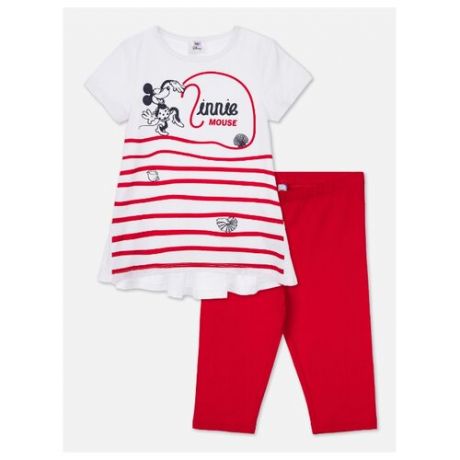 Комплект одежды playToday размер 110, красный/белый