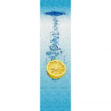 Панель ПВХ 2700х250х8 мм VENTA Мозаика синяя лимон глянцевая