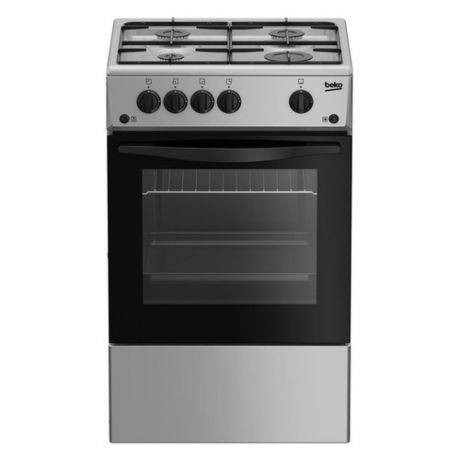 Газовая плита BEKO FFSG42012S, газовая духовка, серебристый