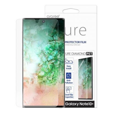 Защитная пленка для экрана SAMSUNG araree Pure Diamond для Samsung Galaxy Note 10+, прозрачная, 1 шт [gp-tfn975kdatr]