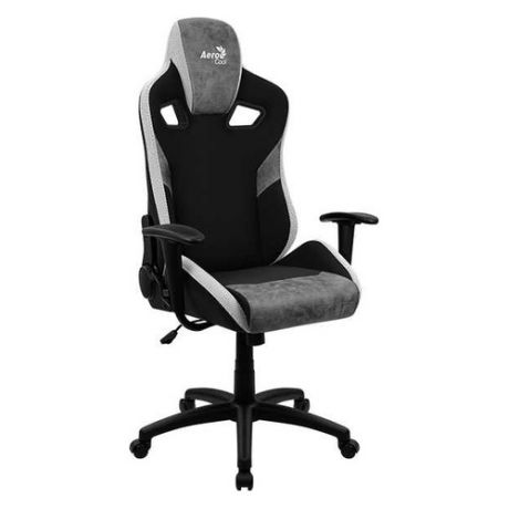 Кресло игровое AEROCOOL Count AC150 Stone Grey, на колесиках, ткань, черный/серый