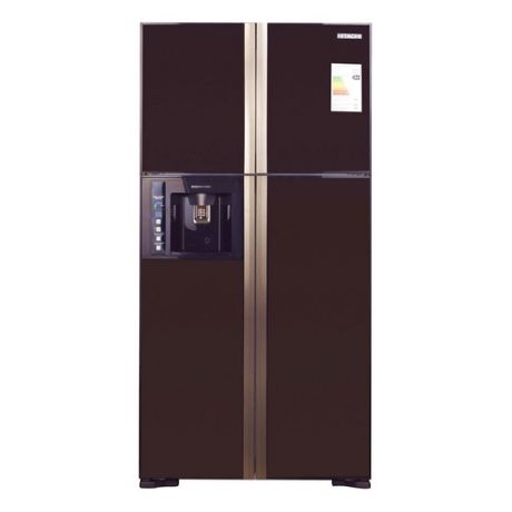 Холодильник HITACHI R-W 722 FPU1X GBW, двухкамерный, коричневое стекло
