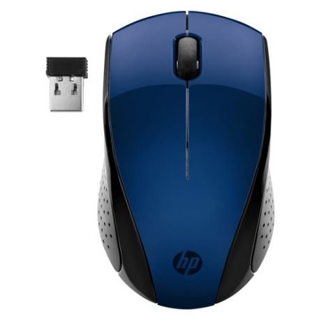 Мышь HP Wireless 220, оптическая, беспроводная, USB, синий [7kx11aa]