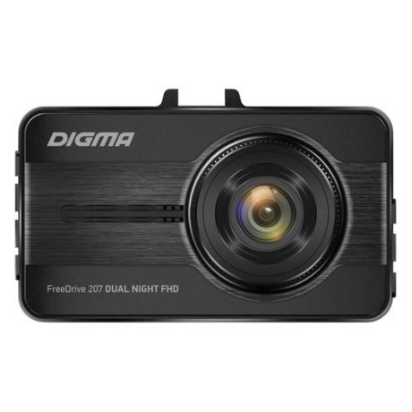 Видеорегистратор DIGMA FreeDrive 207 DUAL Night FHD, черный [freedrive 207d]