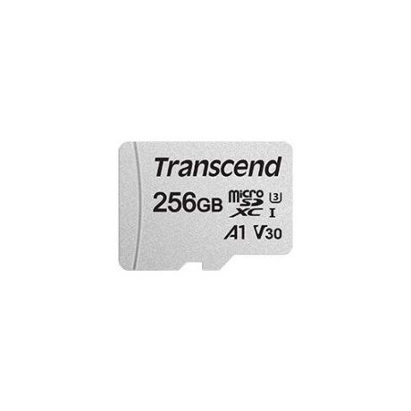 Карта памяти microSDXC UHS-I U3 TRANSCEND 256 ГБ, 95 МБ/с, Class 10, TS256GUSD300S-A, 1 шт., переходник SD