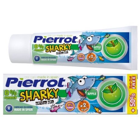 Зубной гель Pierrot Sharky яблоко