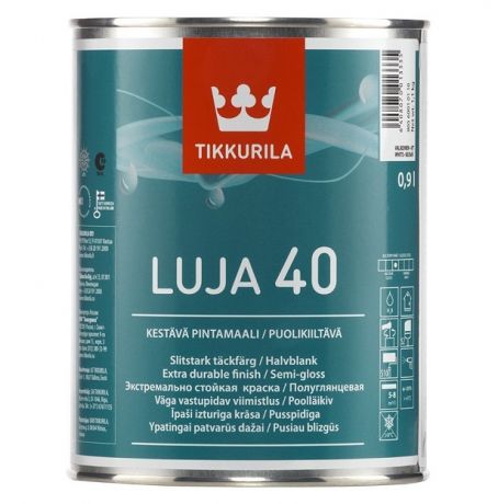 Краска интерьерная Tikkurila Luja 40 основа C полуглянцевая 0,9 л