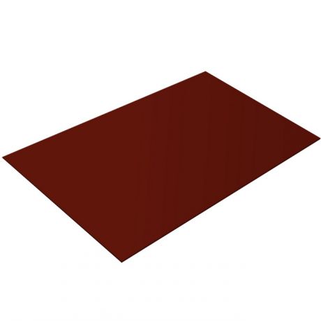Плоский лист Grand Line 0,5 мм GreenCoat Pural RR 29 красный с защитной пленкой резка